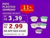 Assaí Atacadista Sanremo - pote plástico oferta