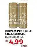 Assaí Atacadista Stella - cerveja pure gold artois oferta