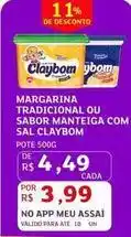 Assaí Atacadista Claybom - margarina tradicional ou sabor manteiga com sal oferta