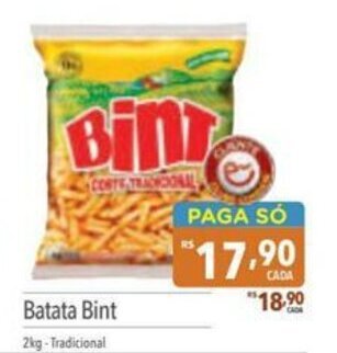 Supermercados Condor Batata Bint 2kg oferta