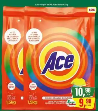 Rede Supermarket Lava Roupas em Pó Ace Sachê oferta
