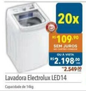 Supermercados Condor Lavadora Electrolux LED14 oferta