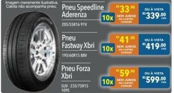 Supermercados Condor Pneu Speedline Aderenza oferta