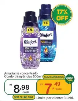 Giga Atacado Amaciante concentrado Comfort fragrâncias oferta