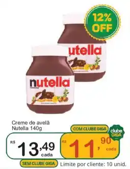 Giga Atacado Creme de avelã Nutella oferta