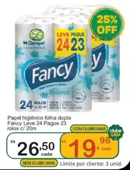 Giga Atacado Papel higiênico folha dupla Fancy oferta