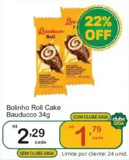 Giga Atacado Bolinho Roll Cake Bauducco oferta