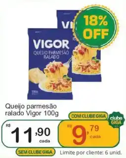 Giga Atacado Queijo parmesão ralado Vigor oferta