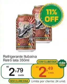 Giga Atacado Refrigerante Itubaina Retro lata oferta