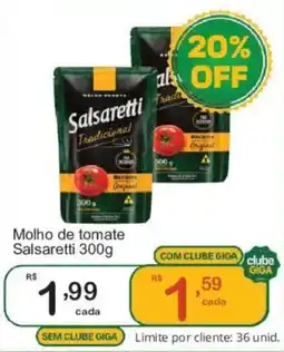 Giga Atacado Molho de tomate Salsaretti oferta