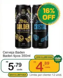 Giga Atacado Cerveja Baden Baden tipos oferta