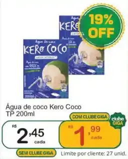 Giga Atacado Água de coco Kero Coco TP oferta