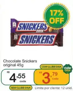 Giga Atacado Chocolate Snickers original oferta
