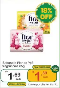 Giga Atacado Sabonete Flor de Ypê fragrâncias oferta