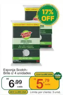 Giga Atacado Esponja Scotch- Brite c/ 4 unidades oferta
