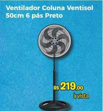 Copercana Ventilador Coluna Ventisol 50cm 6 Pás Preto oferta