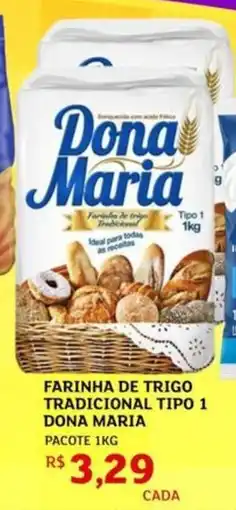 Assaí Atacadista Farinha de trigo tradicional tipo 1 dona maria pacote oferta