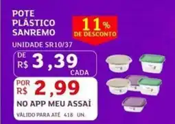 Assaí Atacadista Pote plástico sanremo oferta
