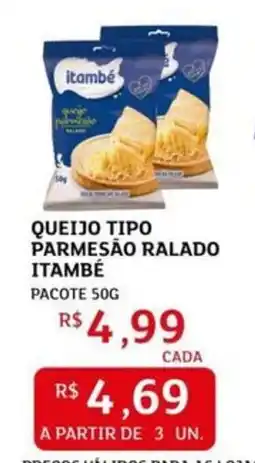 Assaí Atacadista Queijo tipo parmesão ralado itambé oferta