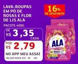 Assaí Atacadista Lava-roupas em pó de rosas e flor de lis ala pacote oferta