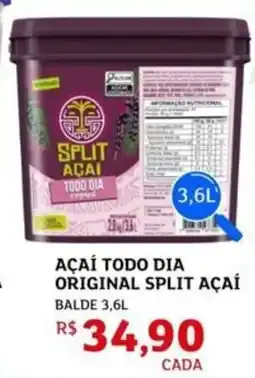 Assaí Atacadista Açaí todo dia original split açaí oferta