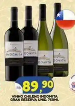 Bramil Supermercados Vinho chileno indomita gran reserva unid. oferta