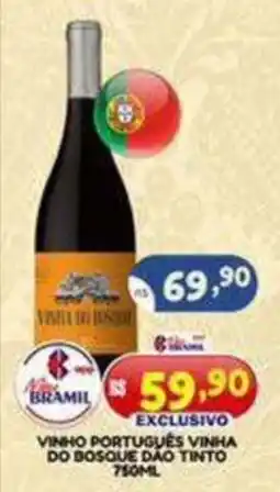 Bramil Supermercados Vinho portugues vinha do bosque dao tinto oferta