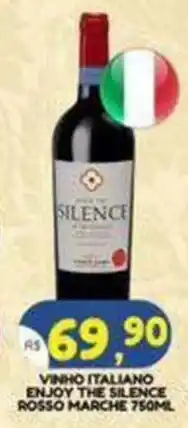 Bramil Supermercados Vinho italiano enjoy the silence rosso marche oferta