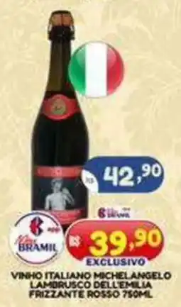 Bramil Supermercados Vinho italiano michelangelo lamorusco dell'emilia frizzante rosso oferta