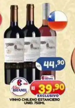 Bramil Supermercados Vinho chileno estanciero unid. oferta