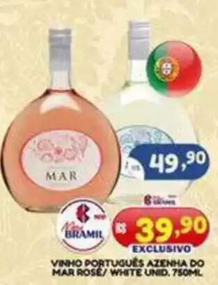 Bramil Supermercados Vinho portugues azenha do mar rose/ white unid. oferta