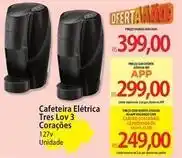 Atacadão Carrefour - cafeteira eléctrica lov3 corações oferta