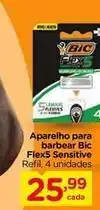 Carrefour Bic - aparelho para barbear flex5 sensitive oferta