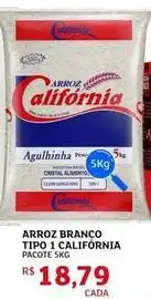 Assaí Atacadista California - arroz branco tipo 1 oferta