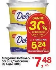 Fort Atacadista Delícia - margarina c/sal ou s/sal creme de leite oferta