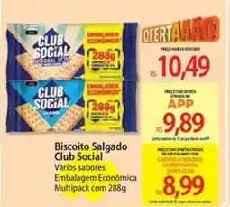 Atacadão Biscoito Salgado Club Social Vários sabores Embalagem Econômica Multipack oferta