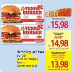 Atacadão Hambúrguer Texas Burger oferta