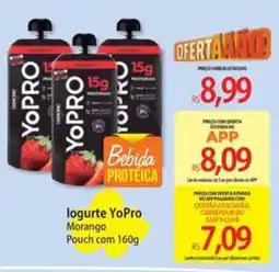 Atacadão logurte YoPro Morango Pouch oferta