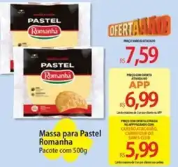 Atacadão Massa para Pastel Romanha Pacote oferta