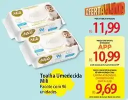 Atacadão Toalha Umedecida Mili oferta