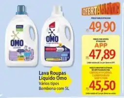 Atacadão Lava Roupas Líquido Omo Vários tipos Bombona oferta