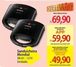 Atacadão Sanduicheira Mondial SN-01-127V Unidade oferta