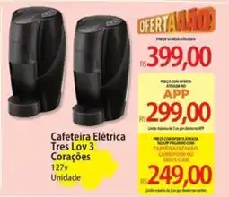 Atacadão Cafeteira Elétrica Tres Lov 3 Corações 127v Unidade oferta