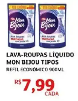 Assaí Atacadista Lava-roupas líquido mon bijou tipos refil económico oferta