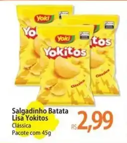 Atacadão Salgadinho Batata Lisa Yokitos oferta