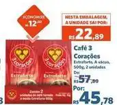 Sam's Club 3 corações - café oferta