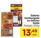 Carrefour Sadia - salame hamburgues ou italiano oferta