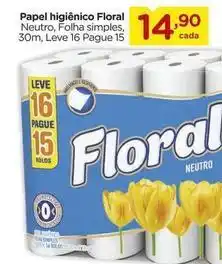 Carrefour Floral - papel higiênico oferta
