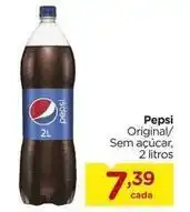 Carrefour Pepsi - original/sem acucar, 2 litros oferta