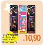 Atacadão Dentalclean - kit dentallean gel dental + escova macia herois oferta
